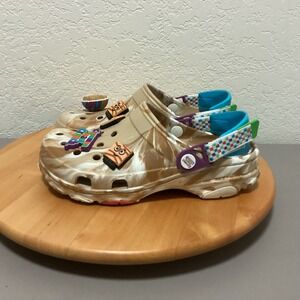 Cinnamon Toast Crunch Crocs Tie Dye Clogs Women's 8 Mens 6 Shoes Sandals Novelty